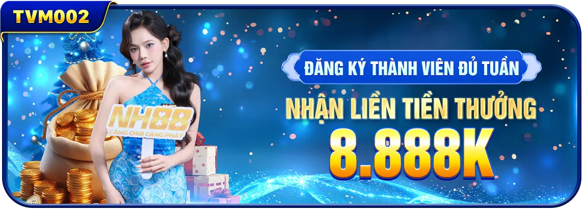 Vn227 Đăng ký thành viên đủ tuần nhận thưởng đến 8.888k